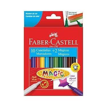 Imagem de Caneta hidrográfica faber castell 12 cores magic - Faber-Castell