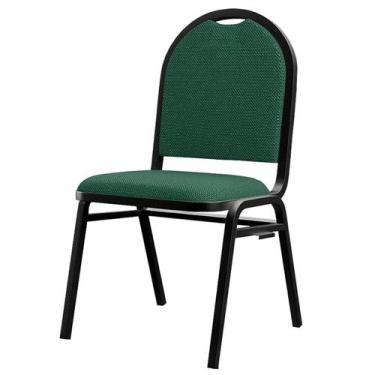 Imagem de Cadeira Hoteleira Auditório Empilhável Linho Z33 Verde - Mpozenato