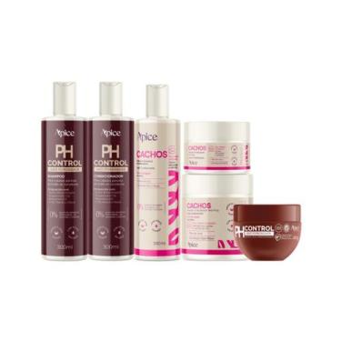 Imagem de Kit Shamp, Cond, Másc Ph Control, Gelatina, Máscara e Ativador Cachos 