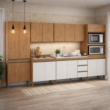 Imagem de Armário de Cozinha Completa Modulada 6 peças 3,60m Essenza Móvel na Ca