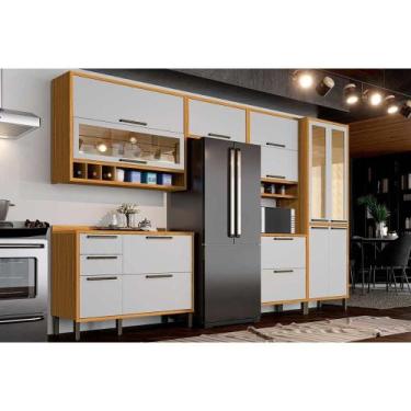 Imagem de Kit Cozinha Modulada 6 Peças Syrah (3Aéreo+2Balcões+1Paneleiro) 6P01 A
