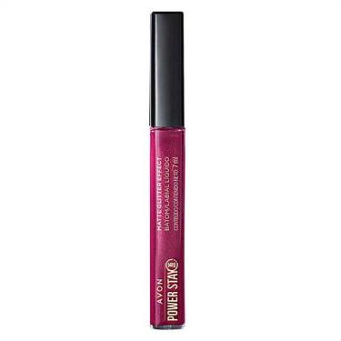 Imagem de Batom Liquido Matte Glitter Effect Avon Power Stay 7ml - Malva Luminos