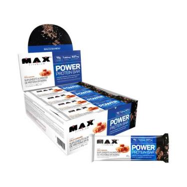 Imagem de Barra de Proteína Max Titanium Power Protein Bar Milk Caramel 41g 12 U