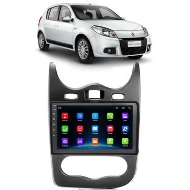 Imagem de Kit Central Multimídia Android Sandero Logan 2012 2013 2014 9 Polegada