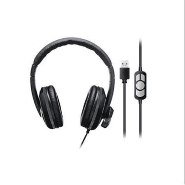 Imagem de Headset com Fio HF700 Conexao USB Cabo de 210CM Cancelamento de Ruido 
