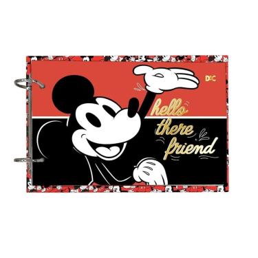 Imagem de Fichário Argolado DAC Mini Mickey com 80 Folhas Pautadas 230X155MM Preto, Vermelho