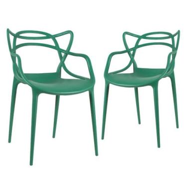 Imagem de Kit 2 Cadeiras Laráz Master Allegra de Jantar - Verde escuro - Laraz