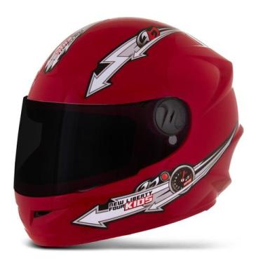 Imagem de Capacete Fechado Infantil Pro Tork Liberty Four Kids Solid Viseira Fum