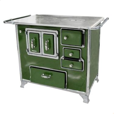 Imagem de Fogão a Lenha Tradicional Venâncio N°2 Verde Porta Dupla Sem Tampa Gabinete Esquerdo 28996