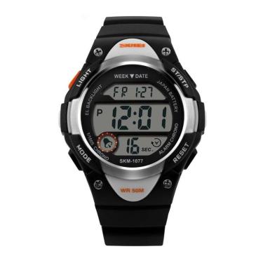 Imagem de Relógio Menino Skmei Digital 1077 Preto e Prata-Masculino