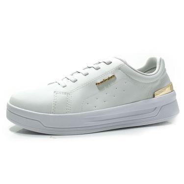 Imagem de Tênis Feminino Flatform Estilo Casual Metalizado Comfortflex