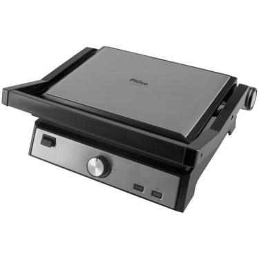 Imagem de Grill Philco 2 Em 1 Chapas Removíveis E Abertura 180 PGR50A 110V, Pret