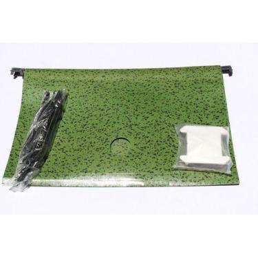 Imagem de Pasta Suspensa Marmorizada Verde Haste PVC Plastificada 100 Unidades -