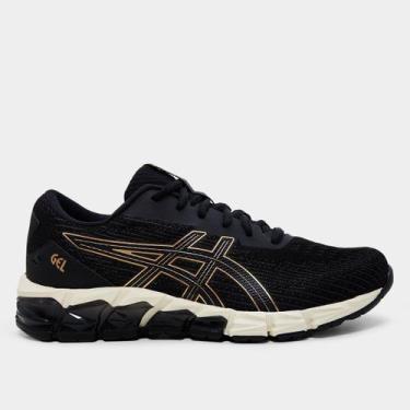 Imagem de Tênis Asics Gel Quantum St Feminino, Preto, Dourado, 36