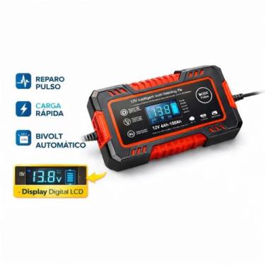 Imagem de Carregador de Bateria 12V com Reparo e Proteção Inteligente - Carregad
