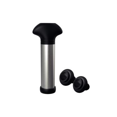 Imagem de Jogo para Vinhos Harmoniza com Bomba de Vácuo e Tampas 3 Peças em Aço Inox e ABS Preto Tramontina