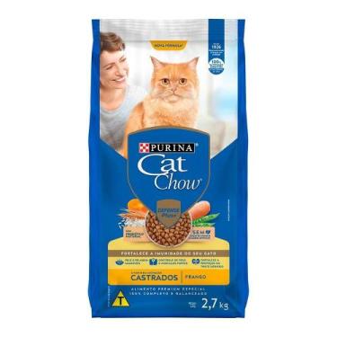 Imagem de Ração Purina Cat Chow para Gatos Castrados Frango 2,7kg - Nestle Purin