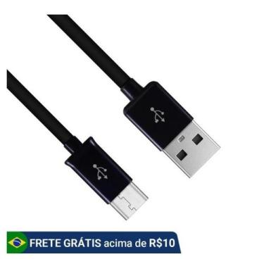 Imagem de Cabo USB X Micro USB V8 Preto Com 1 Metro MBTech MB71032