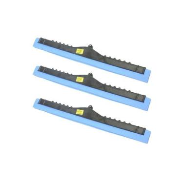 Imagem de Rodo De Plástico DSR 60cm Duplo Sem Cabo Preto Kit 3, Rodo de Plastico