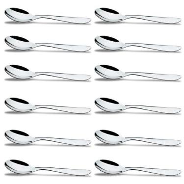 Imagem de Conjunto 12 peças Colheres de Sobremesa Inox Bellagio Brinox, Inox