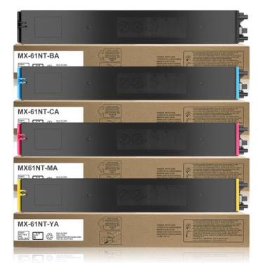 Imagem de Toner para Impressora a Laser FIRSTINK MX61NT Kit com 4 Cartuchos Comp