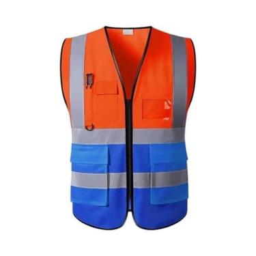 Imagem de Roupa Protetora Refletiva Com Múltiplos Bolsos, Jaqueta De Alta Visibi