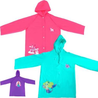 Imagem de Capa de Chuva Fashion Estilosa Infantil Impermeável com touca para Men