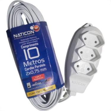 Imagem de Extensao Naticon Paralela 3Tom 2P 075X10M Branca 008
