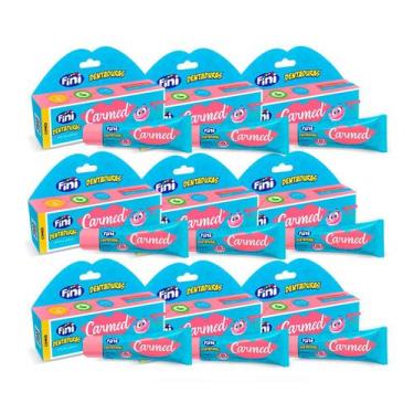 Imagem de Kit 9 Hidratante Labial Carmed Fini Dentaduras 10g