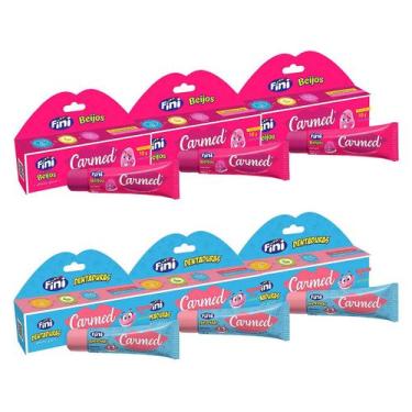 Imagem de Kit 6 Unidades Hidratante Labial Carmed Fini 3 Beijos e 3 Dentaduras E