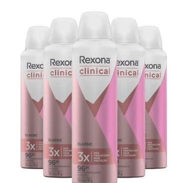 Imagem de Kit Com 5 Desodorante Aerosol Rexona Clinical Classic 90G