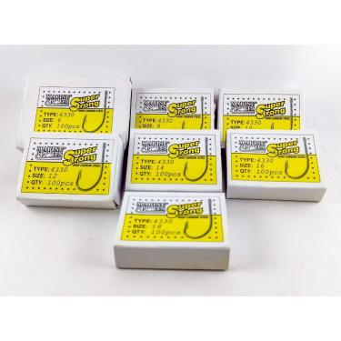 Imagem de Kit Anzol Marine Sports Super Strong 4330 - 6 Ao 18 - 700 Unidades