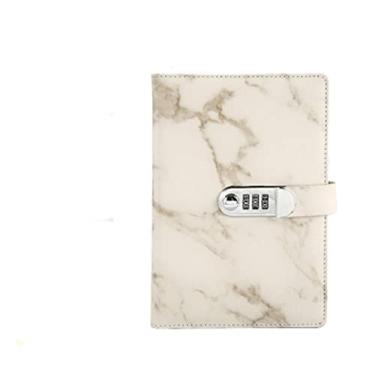 Imagem de Livro de senhas A5 Brochura com cadeado Diário de Negócios Livro de Notas de Estudantes Livro de Notas Livro Grosso, Marrom, 4 PCS