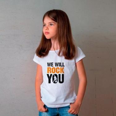 Imagem de Camiseta Infantil Queen We Will Rock You Branca