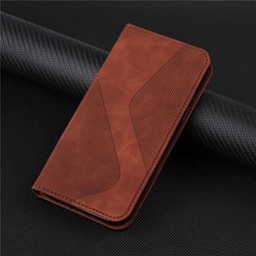 Imagem de Capa de couro magnética para Samsung Galaxy A51 A52 A72 A32 A71 A21s A31 A01 A02 A11 A20 A50 A30 A10 S A40 A22 A12 5G Capa carteira, marrom escuro, para Galaxy A10S