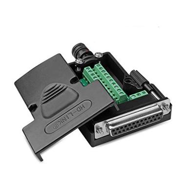 Imagem de ANMBEST 1 peça DB25 sem solda RS232 D-SUB Serial para porta de 25 pinos adaptador fêmea placa de breakout com caixa de parafusos longos porcas