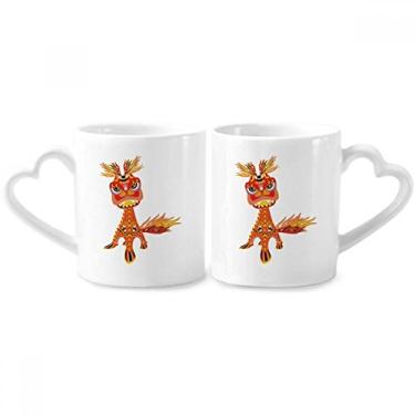 Imagem de China França Torre Eiffel casal de canecas de porcelana conjunto de canecas de cerâmica para amantes de coração