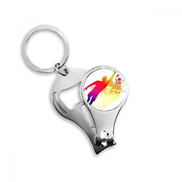 Imagem de Blocos de goleiro de futebol anel de pinça de unha chaveiro abridor de garrafas cortador