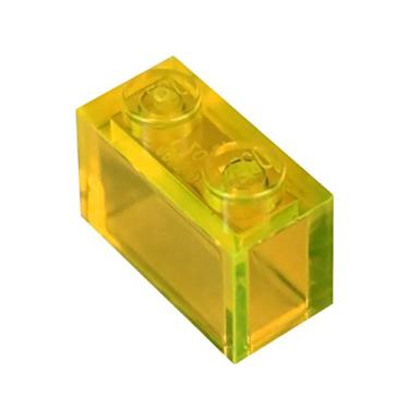 Imagem de LEGO Parts and Pieces: Transparent Yellow 1x2 Brick x20