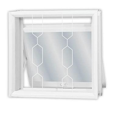 Imagem de Máximo ar Aço 1 Folha com Grade Elo Mgm Minas Sul 50cmx50cm Vidro Liso Incolor Branco