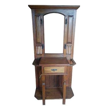 Imagem de Chapeleira Rústica Lorynne em Madeira de Demolição - Cód 1247