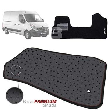 Imagem de Jogo de Tapete Carpete Tevic Pinado Compatível Com Renault Master 2013 14 15 16 17 18 19 Impermeável Lavável Logo Bordado 5 Peças