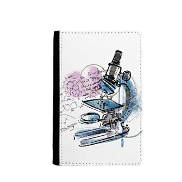Imagem de Porta-passaporte para microscópio Chemistry Kowledge Notecase Burse capa carteira porta-cartões