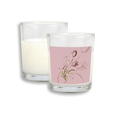 Imagem de Cera de incenso perfumada de vidro com tulipa pintada à mão