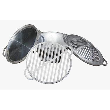 Imagem de Churrasqueira Gengiskan Alumínio Fundido Completa 3 Grelhas