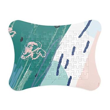 Imagem de Rivers Abstract Plants Art Pattern Moldura de quebra-cabeça Decoração de imagem Enfeite de jogo de quebra-cabeça