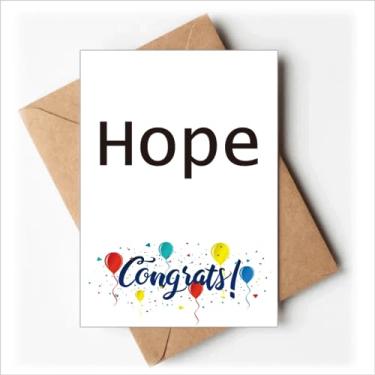 Imagem de DIYthinker Esperança palavra citação inspiradora frases cartões de casamento parabéns cumprimentos envelopes