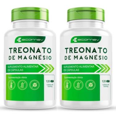 Imagem de 2Un Magnesio Treonato Forma Pura Importada 500mg 240Cáps Ecomev
