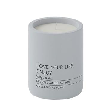 Imagem de 2 peças copo de vela de cerâmica minimalista e criativo nórdico para casa, vela de soja, copo vazio para casamento, jantar, festa alta 5-OW-R0001 aroma de óleo de citronela