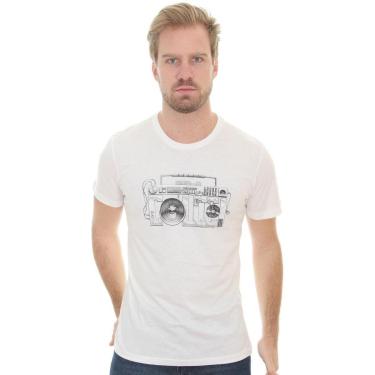 Imagem de Camiseta Colcci Masculina Slim Radio Box Off-White-Masculino